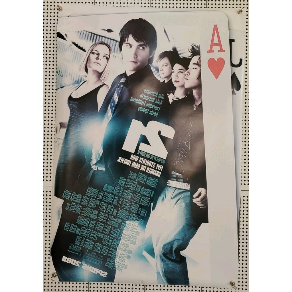 21 (2008) Double-Sided Movie Poster 27x40 Kate Bosworth, Kevin Spacey