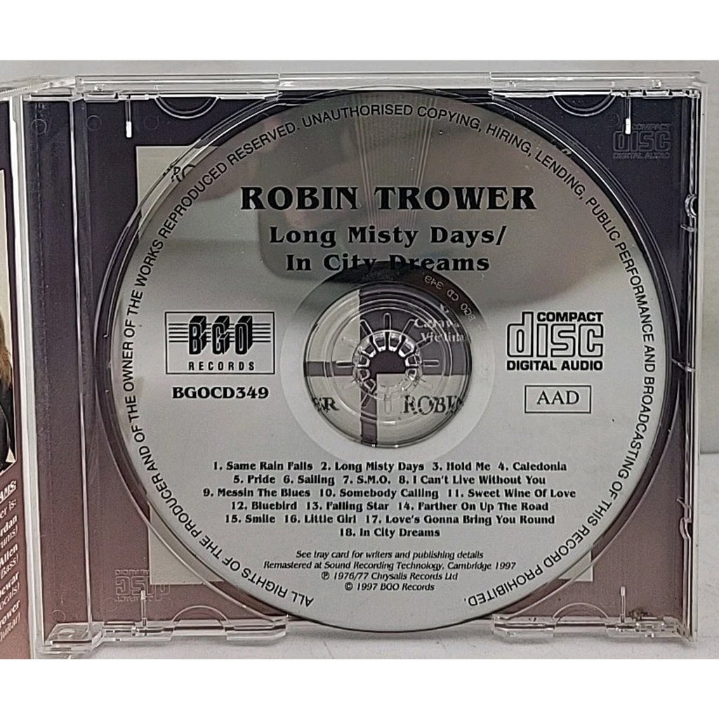 Long Misty Days/In City Dreams by Robin Trower (CD, Apr-1997, Beat Goes On)