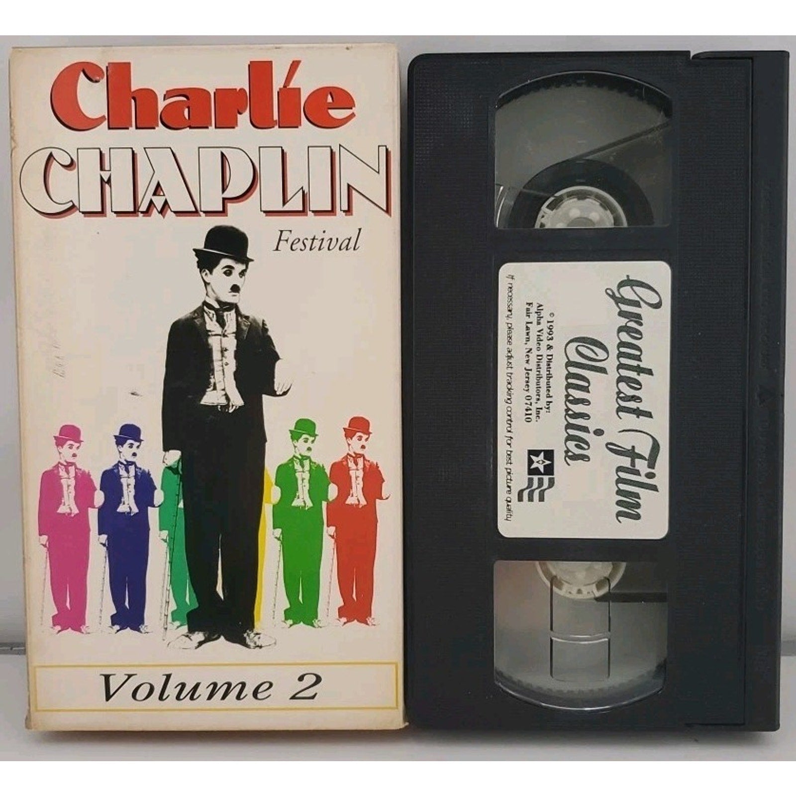 Charlie Chaplin Festival Volume 2 (VHS, 1992) By The Sea - The Bank - Shanghaied