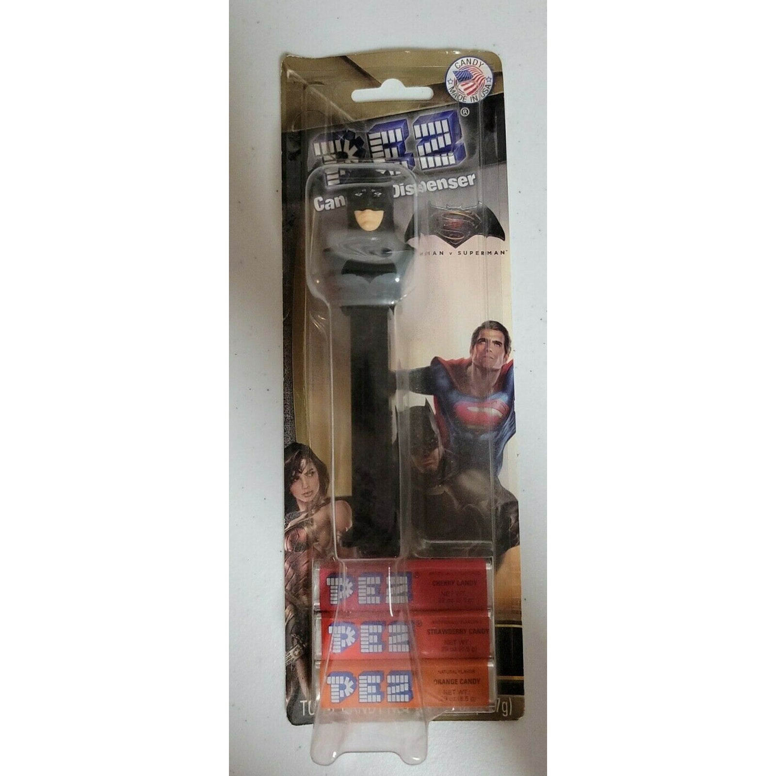 Pez Candy And Dispenser Batman V Superman Batman Only NEW!!!