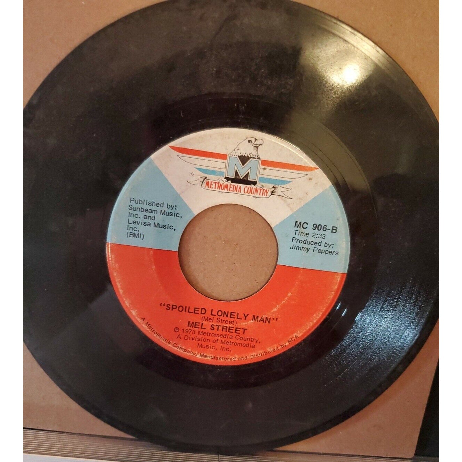 MEL STREET - Walk Softly On The Bridges / Spoiled Lonely Man 1973 COUNTRY 7" EX