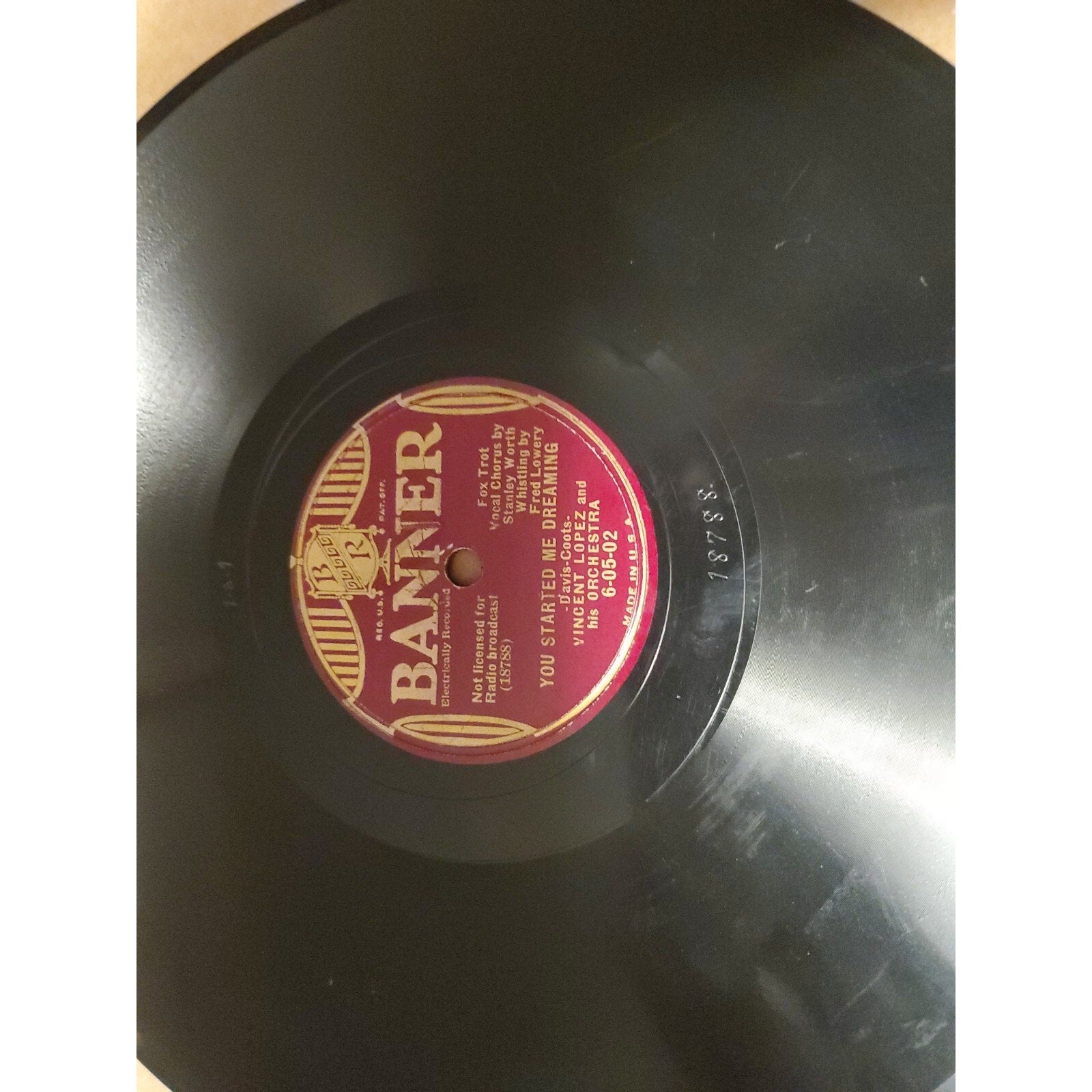 You Started Me Dreaming Vincent Lopez And His Orchestra (Record)