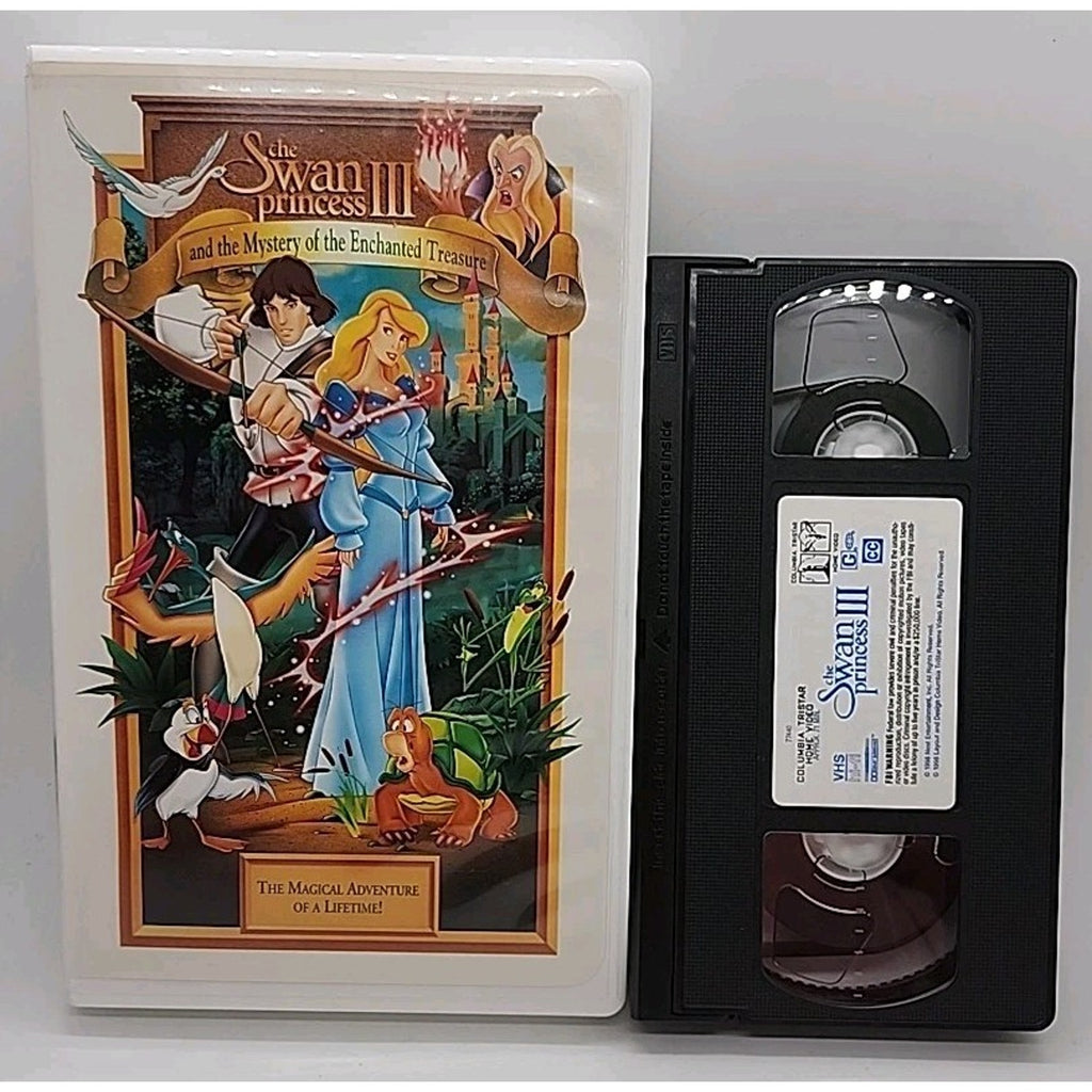 The Swan Princess - Mystery of the Enchanted Treasure (VHS, 1998, Clam Shell...