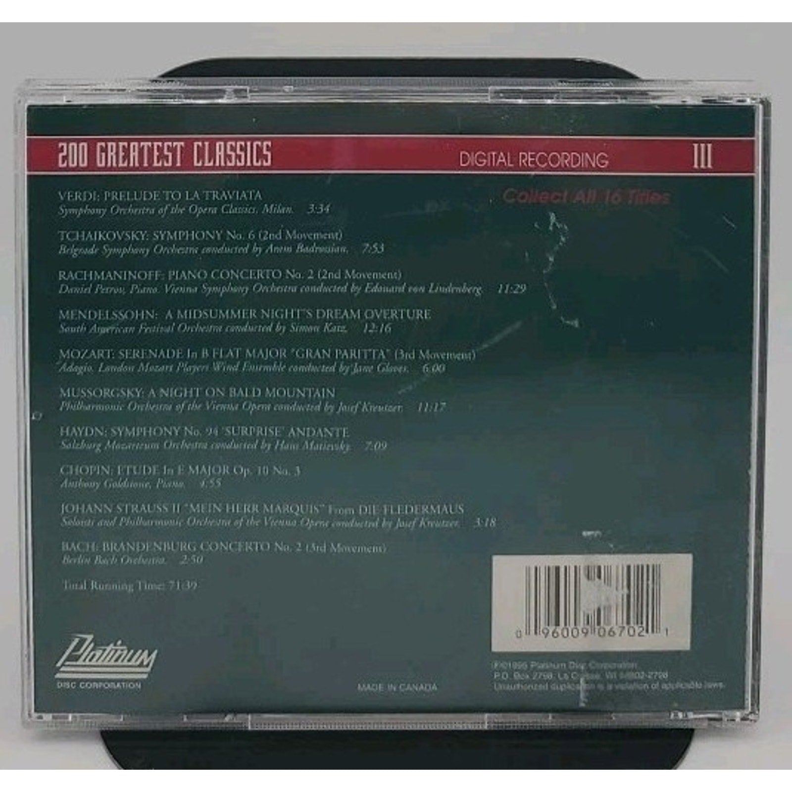 200 Greatest Classics by Various CD 1995 Sounds Of Excellence Volume 3