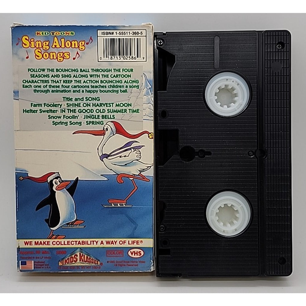Kid Toons Sing Along Songs Jingle Bells (VHS, 1992)