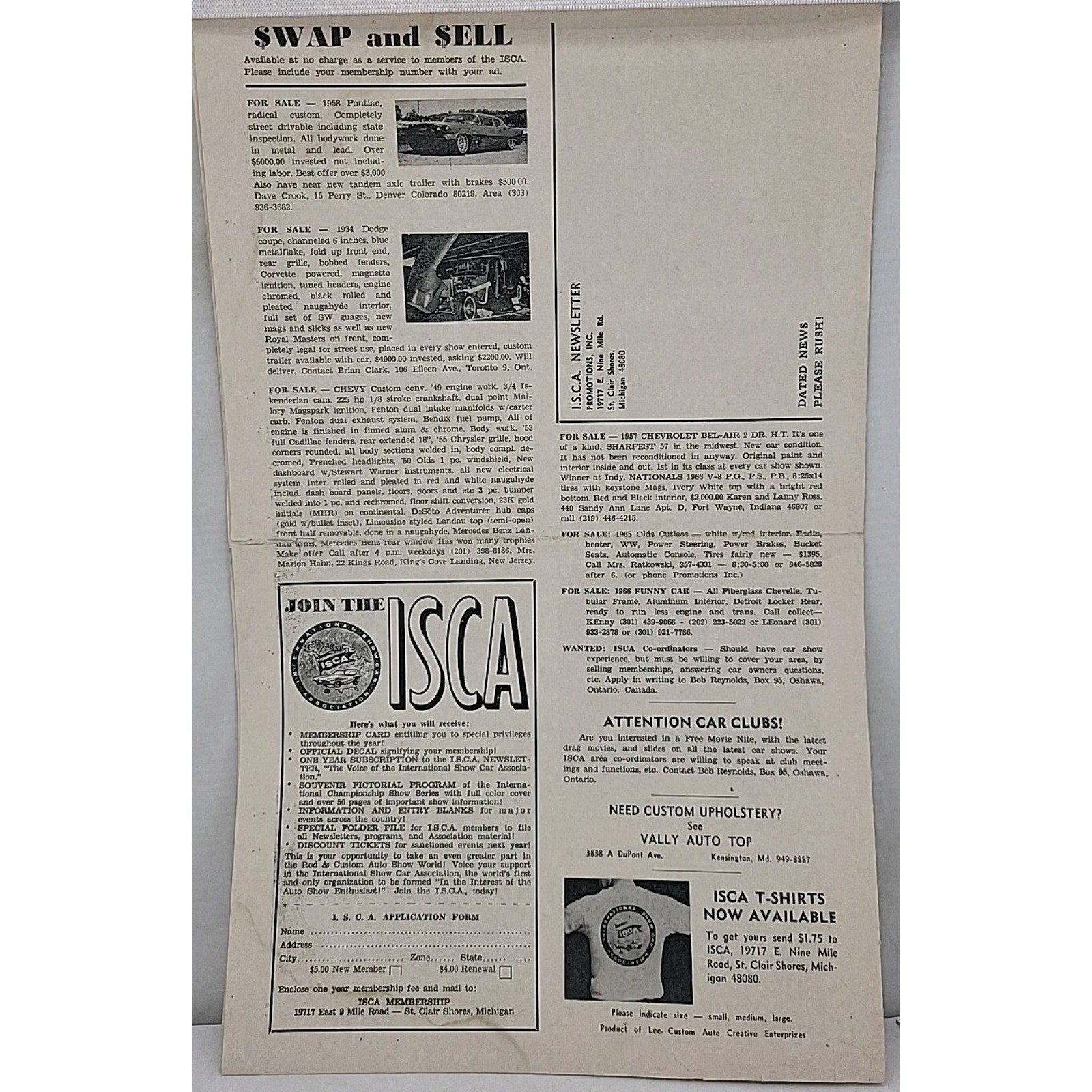 ISCA Newsletter February 1968 Volume VIII Number 5
