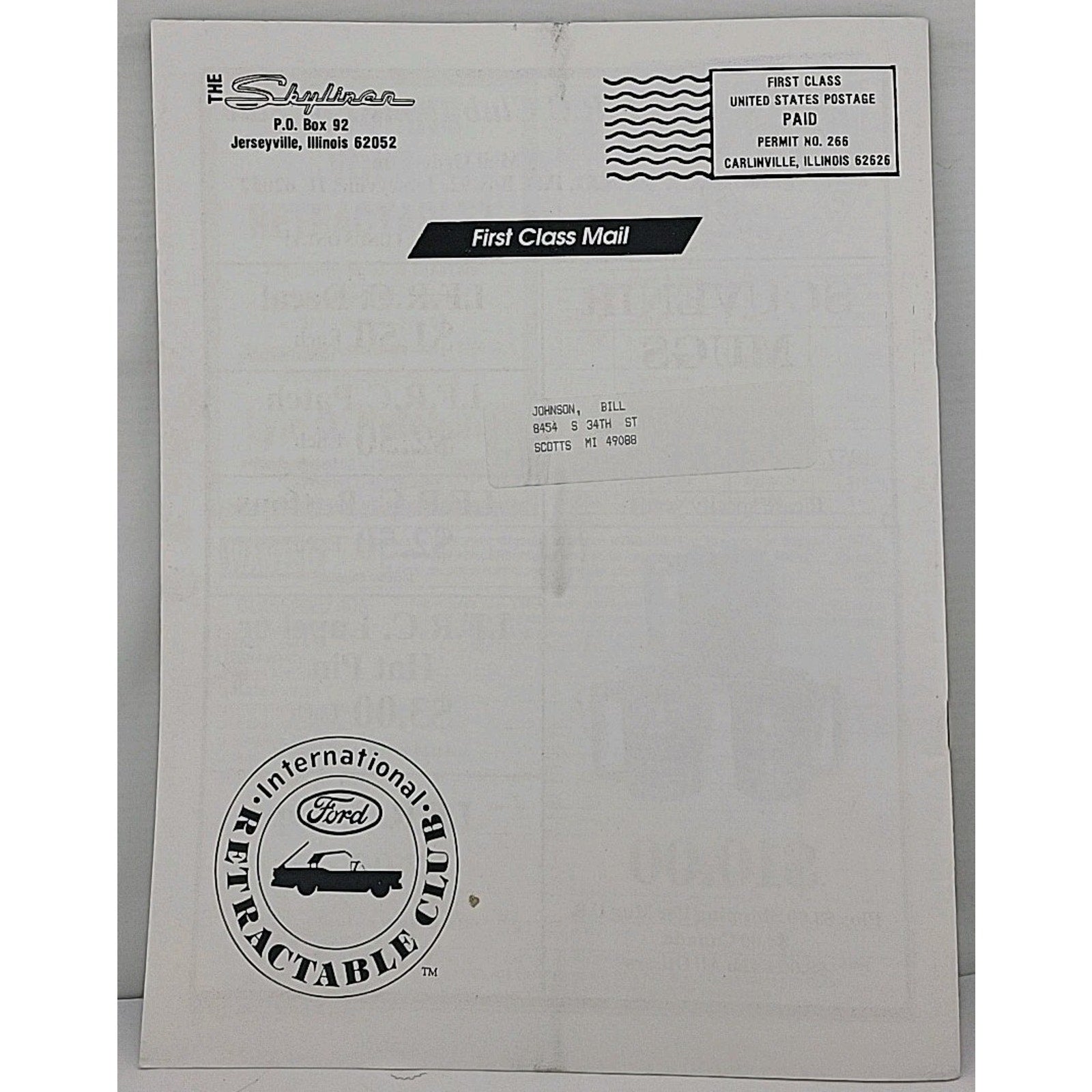 The Skyliner - International Retractable Club - June 1992 Number 135
