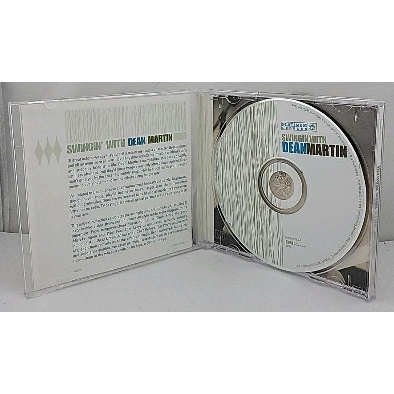 Swingin' with Dean Martin by Dean Martin (CD, 2008, Somerset Entertainment)