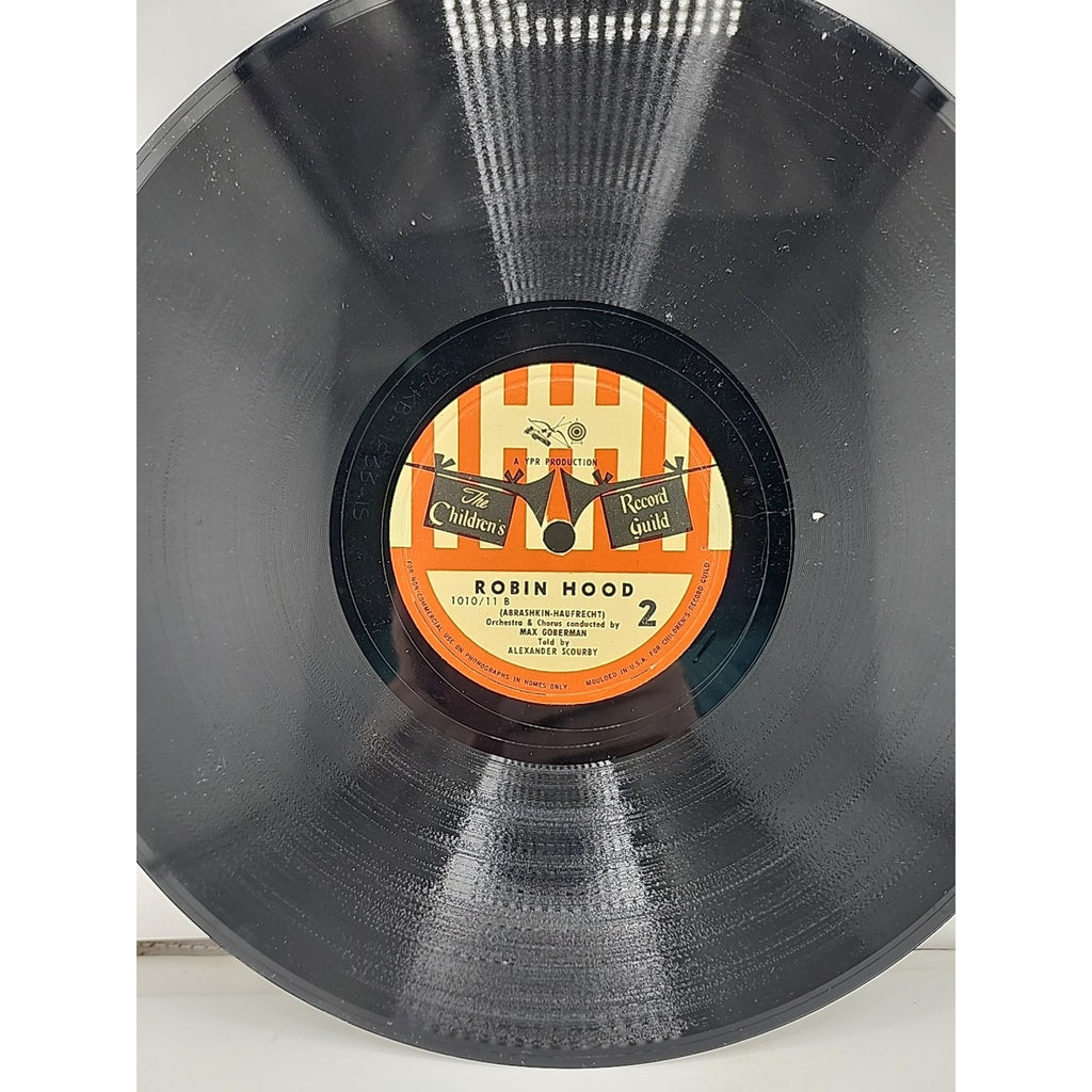 Robin Hood/ 2 Child’s 78 RPM Vinyl Records & Picture Sleeve / CRG 1010/11