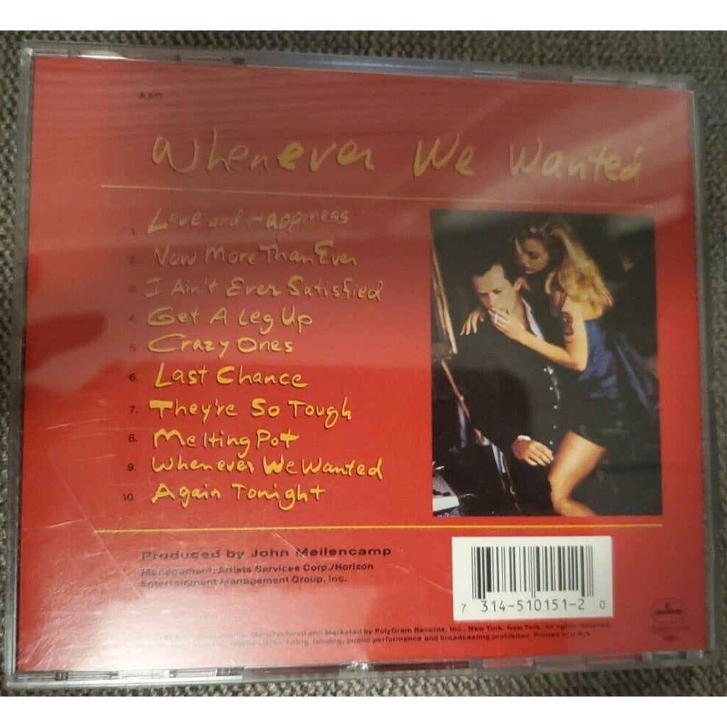 Whenever We Wanted by John Mellencamp (CD 1991 Mercury)