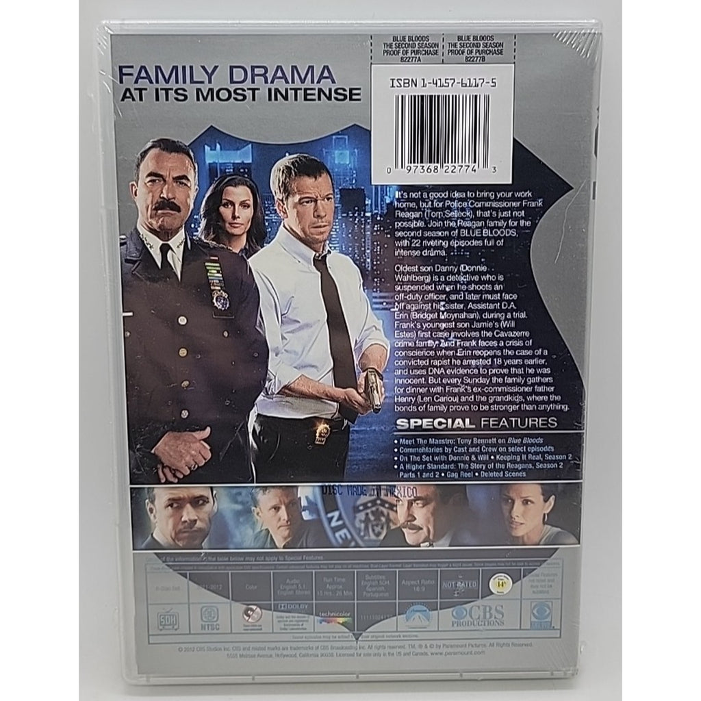 Blue Bloods: the Second Season (DVD, 2011) *Brand New*