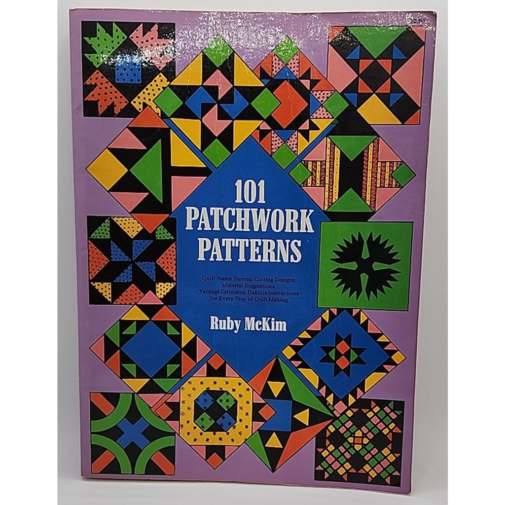 101 Patchwork Patterns 1962 Quilt Book Ruby McKim Paperback How To
