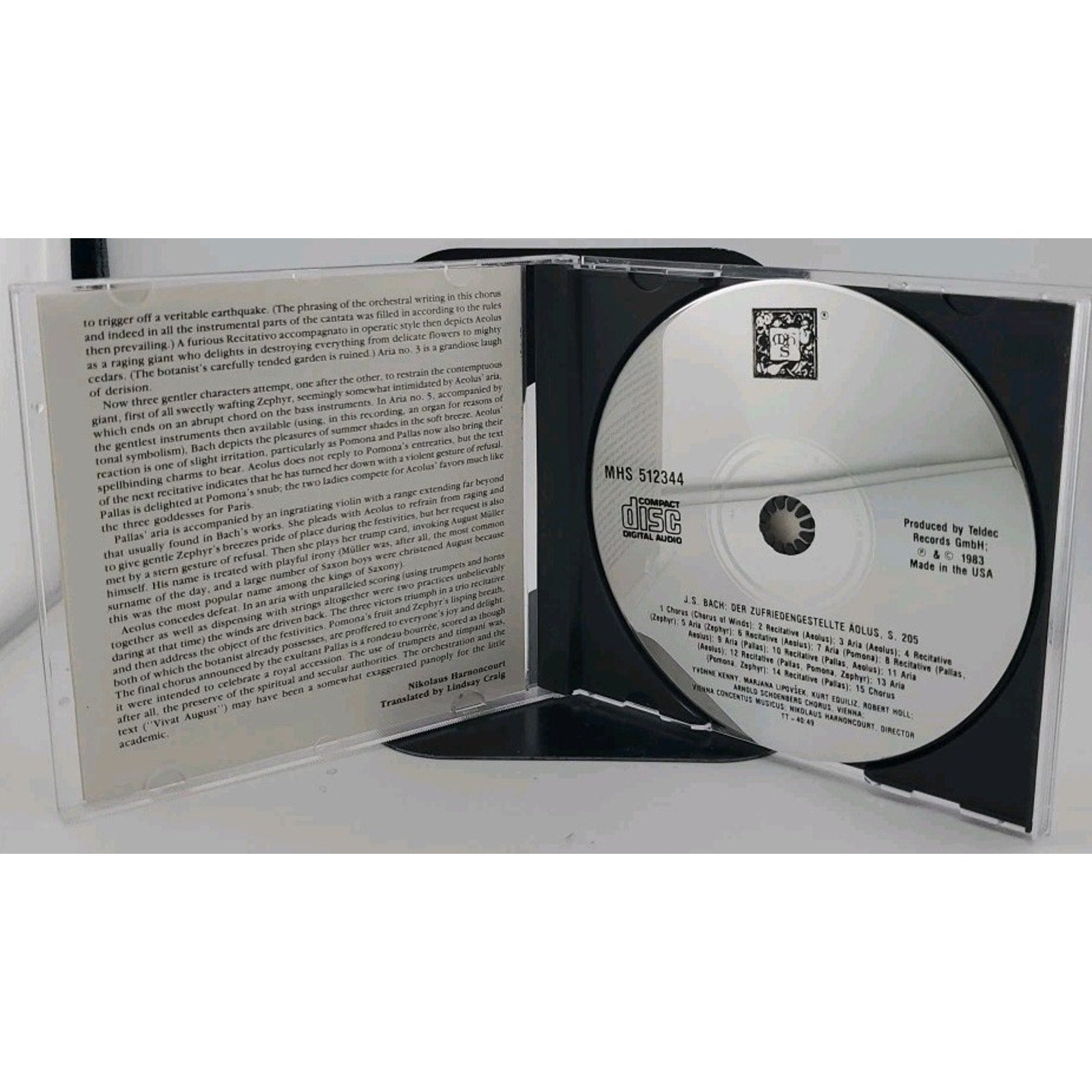 J.S. Bach - Der Zufriedengestellte Aolus, S. 205 CD