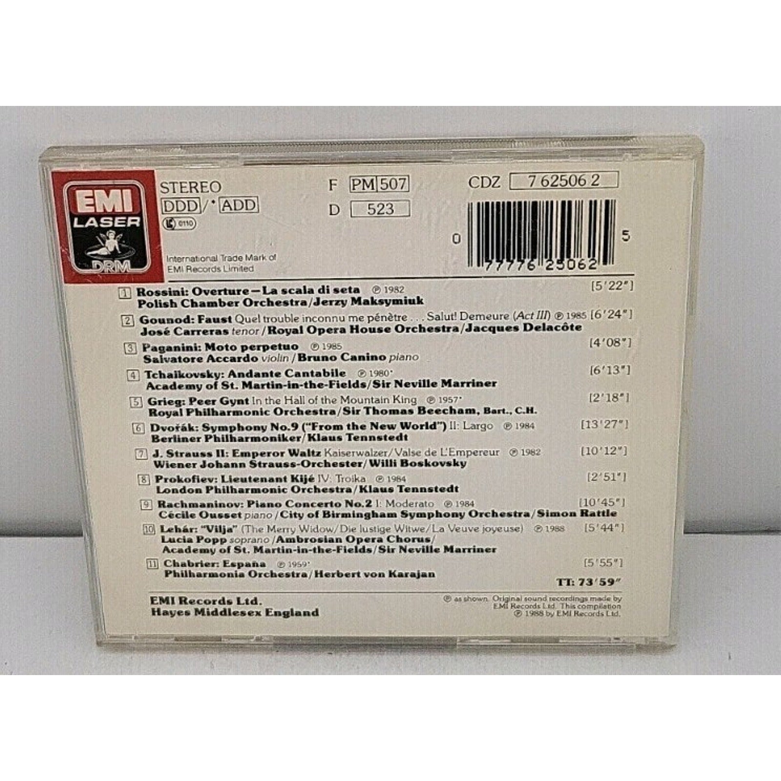 Best Loved Classics 7 - Music CD - Tchaikovsky,Paganini - 1989-06-16 - Capitol