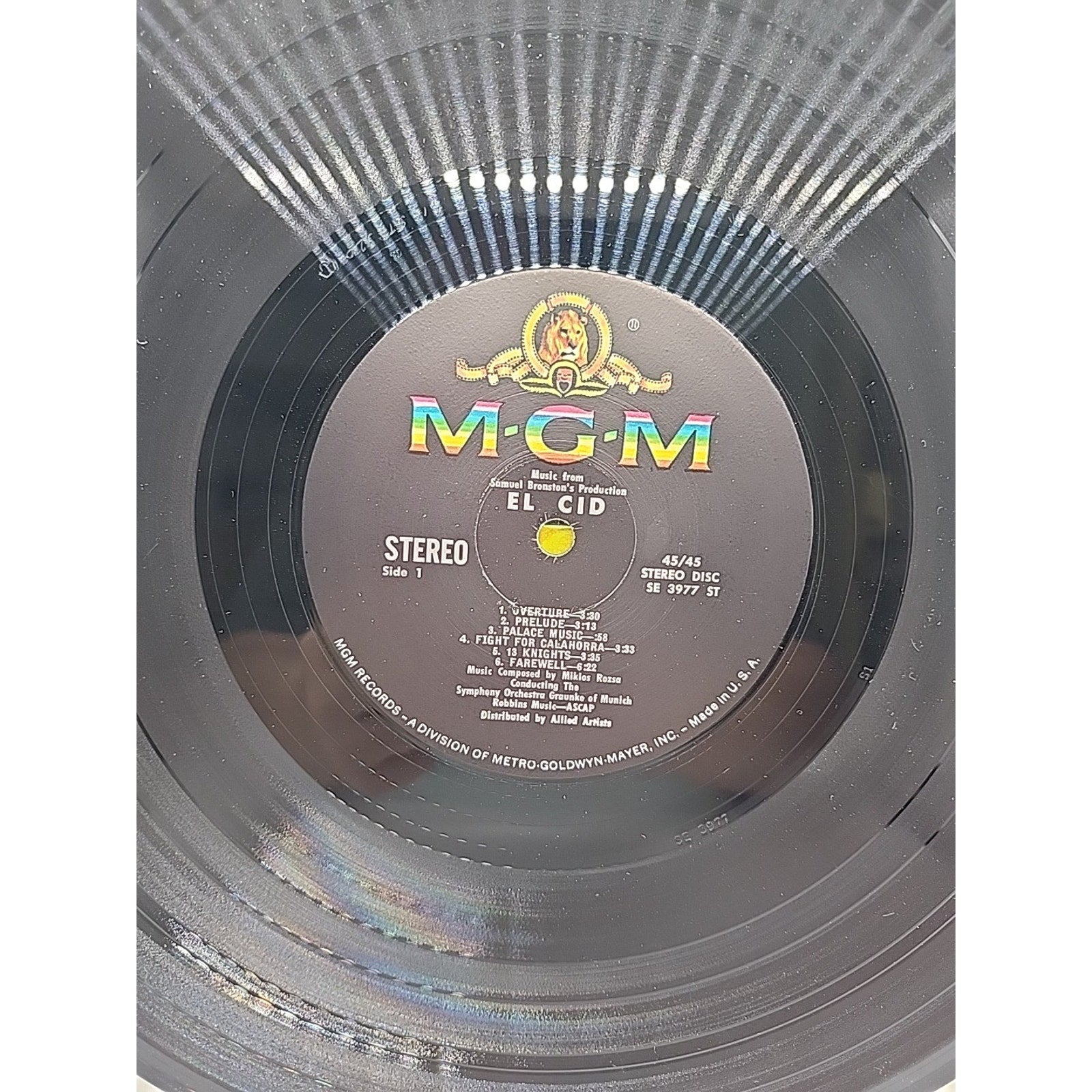 Music from Samuel Bronston's EL CID by Charlton Heston & Sophia Loren SE3977 ST