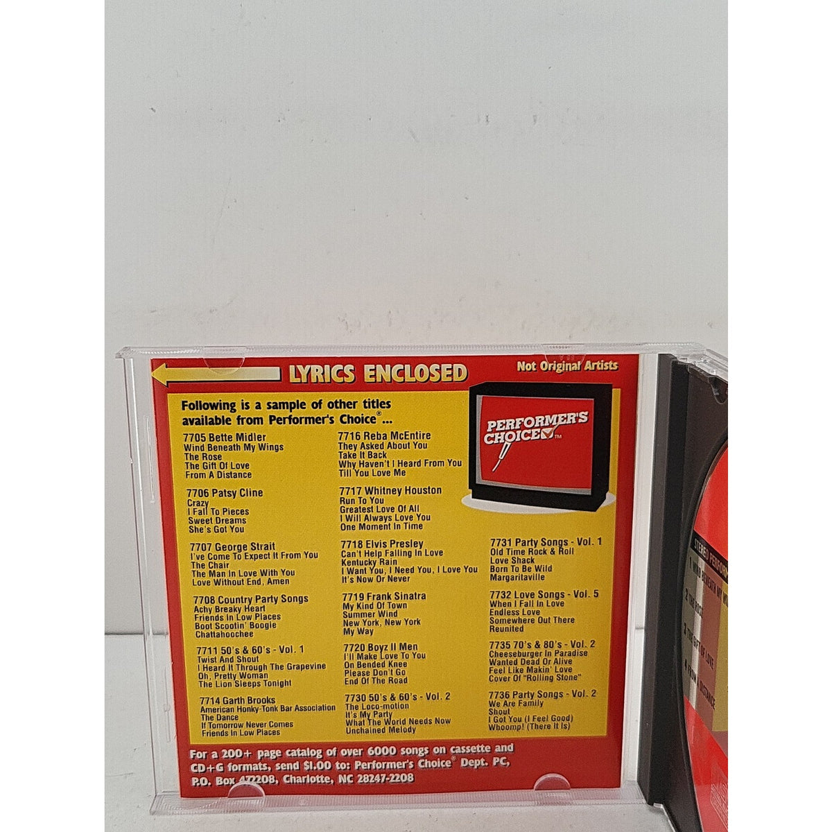 Karaoke Sing the Best of Bette Midler CD+G Performer’s Choice