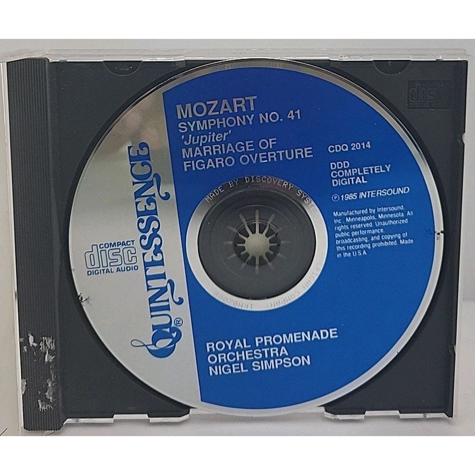 Mozart: Symphony No 41 - Jupiter The Marriage of Figaro Overture (CD)