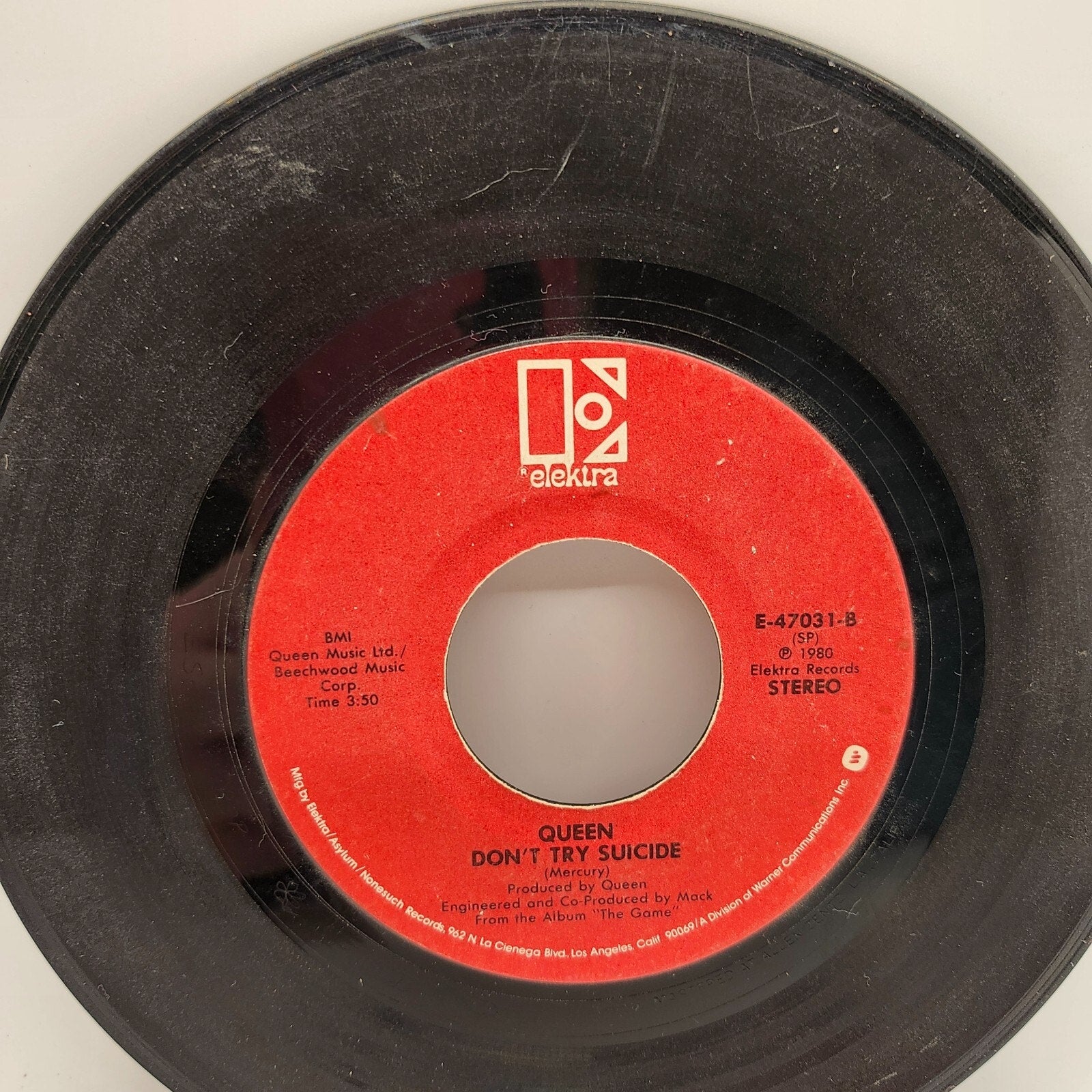 Another One Bites the Dust / Don't Try Suicide By Queen (Record) - E-47031