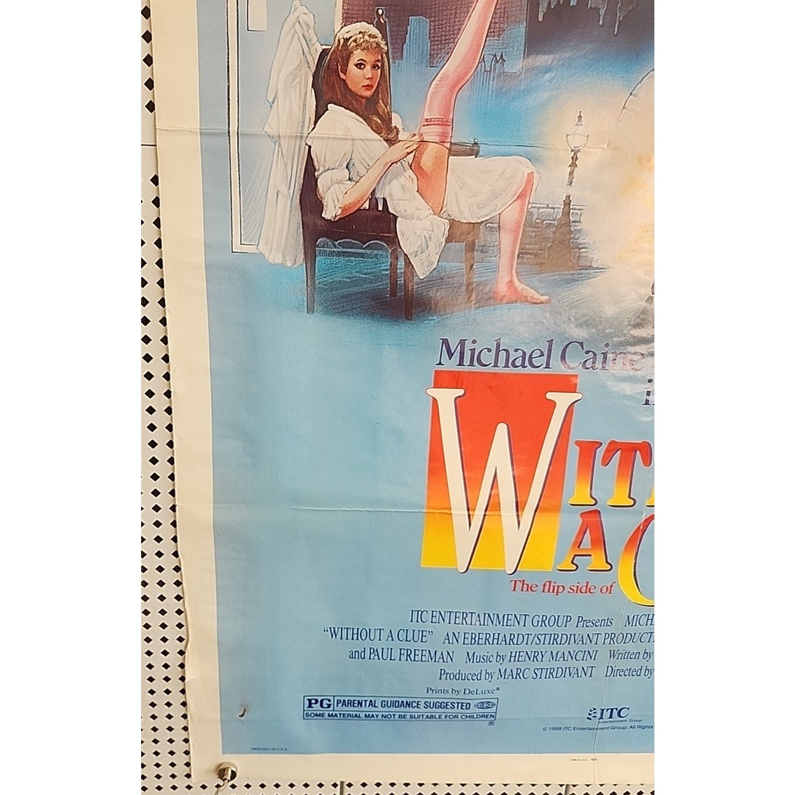 Without A Clue - Original Movie Poster - 27x41 - 1989 Michael Caine Ben Kingsley