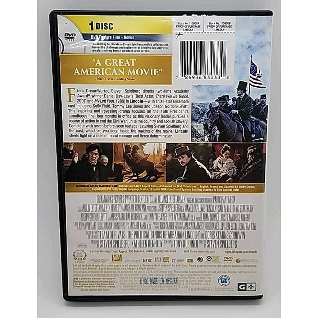 Lincoln (DVD, 2012)