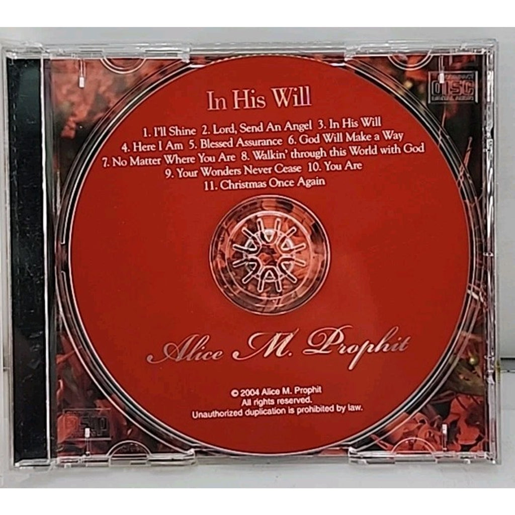 Alice M. Prophit In His Will (CD)