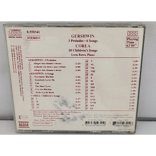 3 Preludes / Childrens Songs by Gershwin / Corea / Bates (CD, 1992)