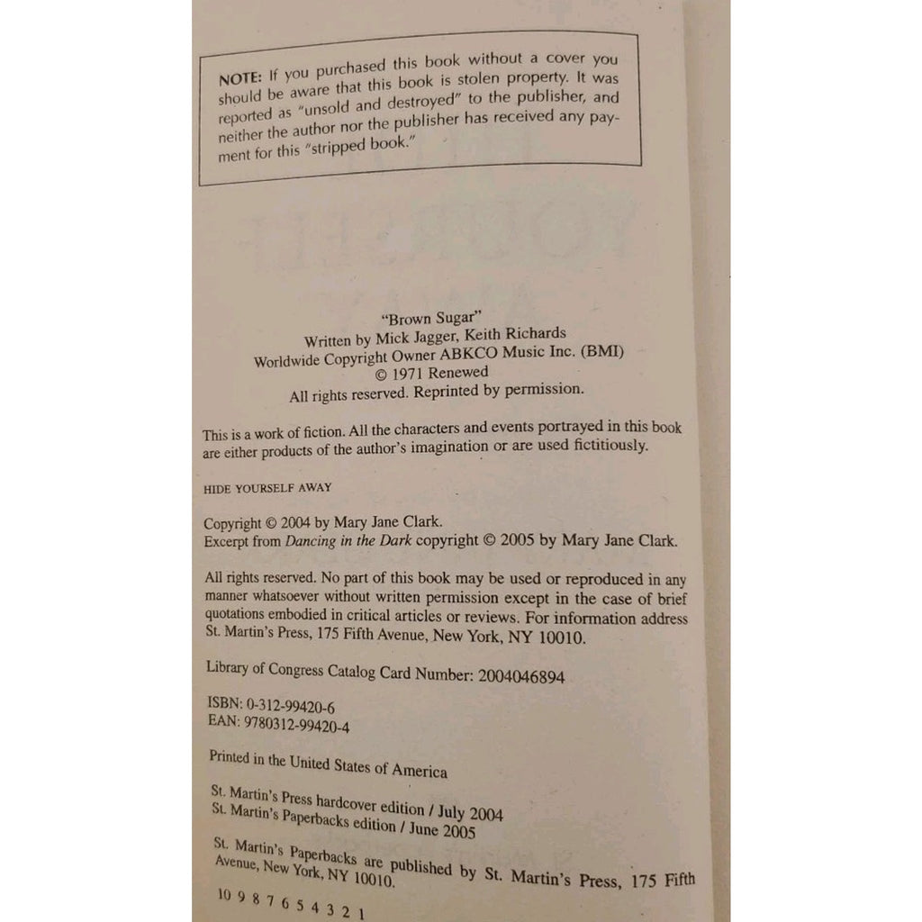 Hide Yourself Away by Mary Jane Clark (2005, Mass Market)