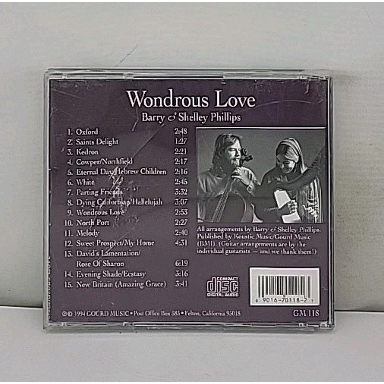Wondrous Love by Phillips, Barry / Shelley (CD, 1994)