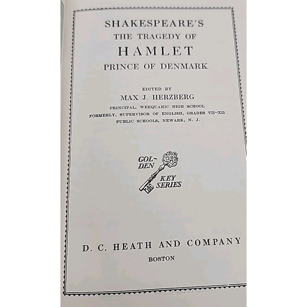 Shakespeare Hamlet Herzberg (Hardcover)
