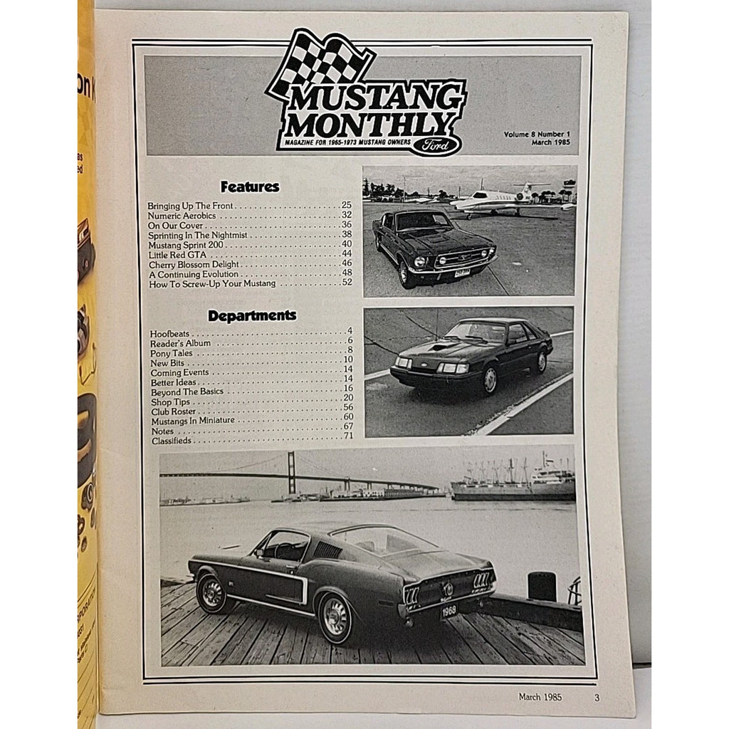 Mustang Monthly Magazine - March 1985 - Volume 8 Number 1