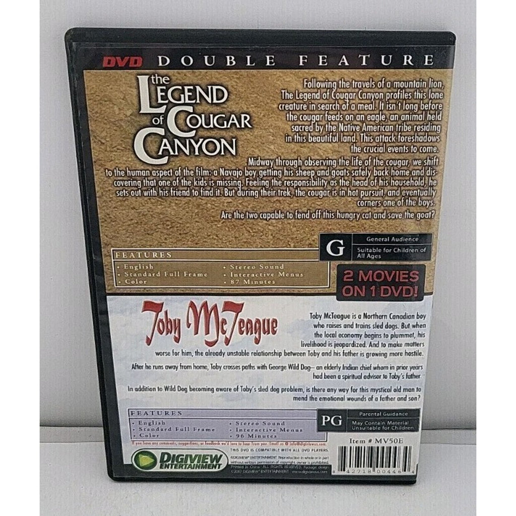 The Legend of Cougar Canyon: DVD - Double Feature Includes; Toby McTeague