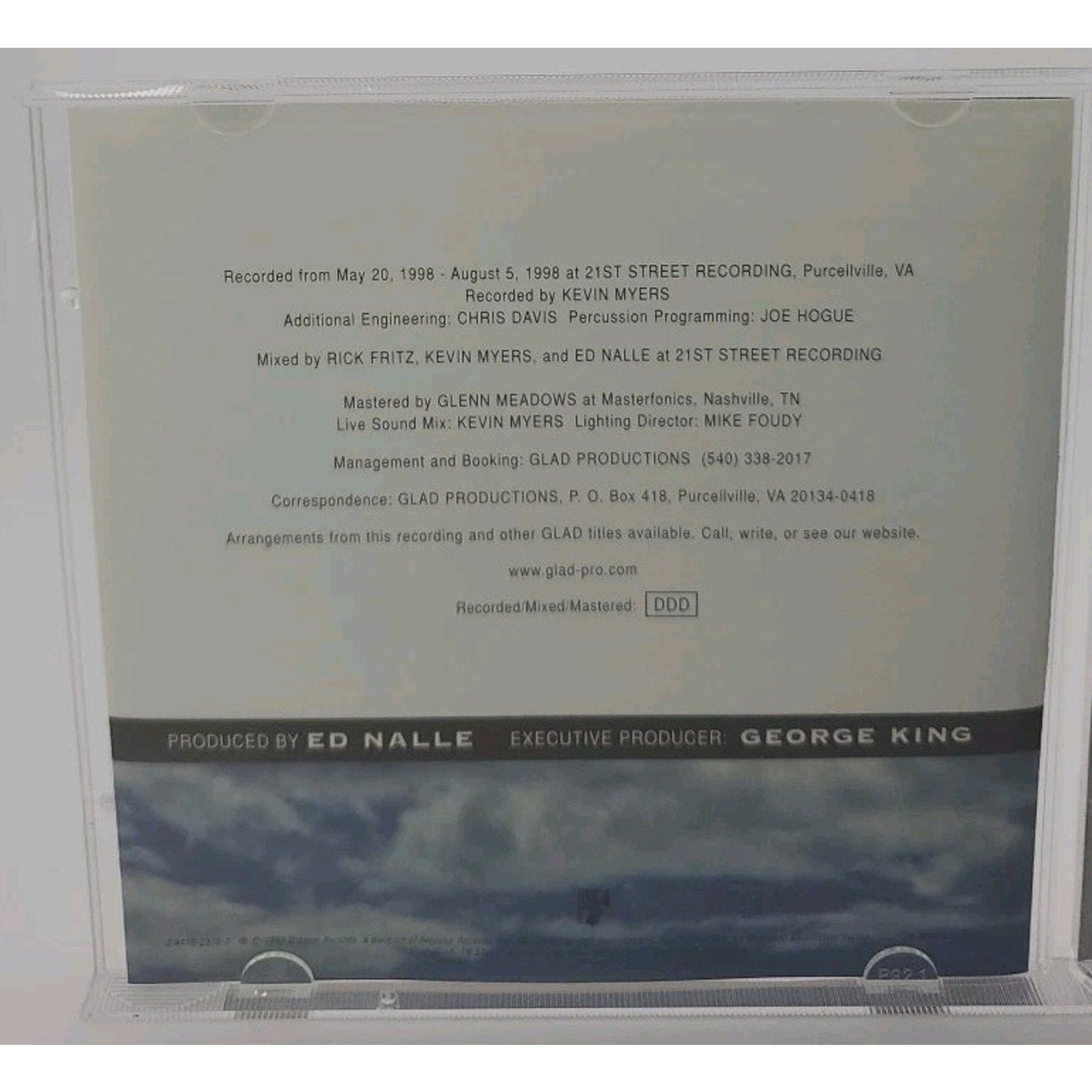 A Cappella Worship: The Highest Glory by Glad CD, 1998 World Country Folk