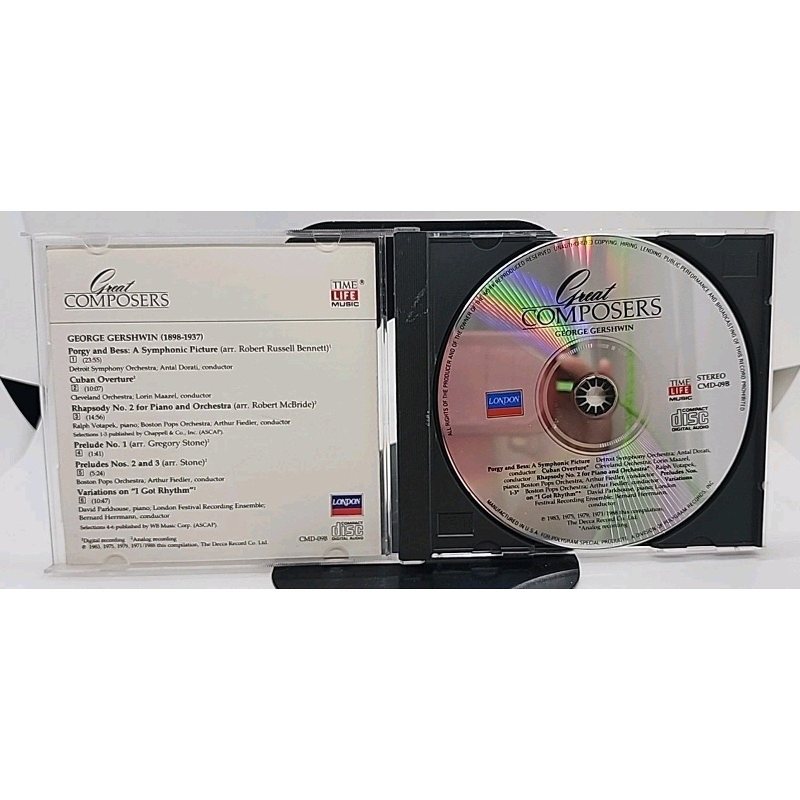 Great Composers: Gershwin (CD, 1988, Time Life Music)