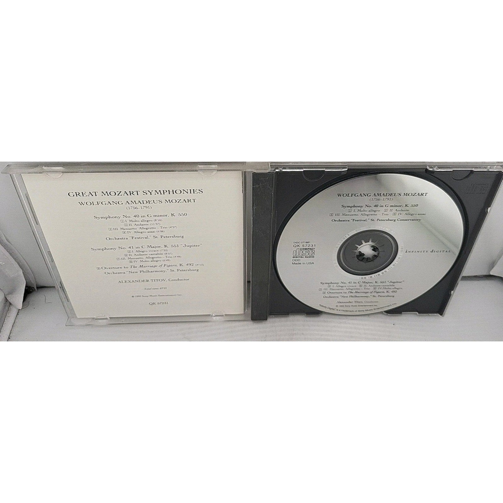Great Symphonies 40 & 41 "Jupiter" by Classical Kids (CD, 1994)