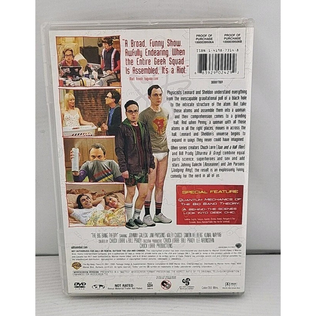 The Big Bang Theory: the Complete First Season (DVD, 2007) Disc 2 And 3 Only