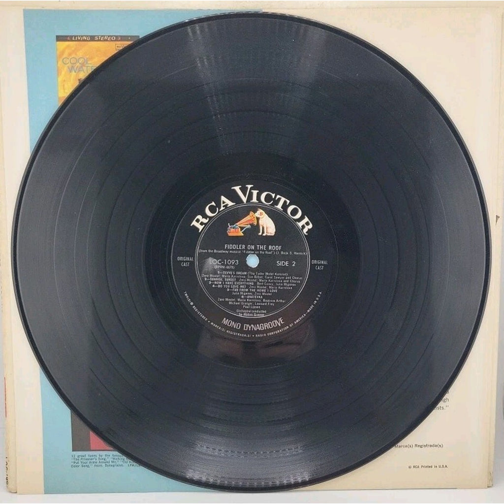 Zero Mostel Fiddler on the Roof Record Album Vinyl LP