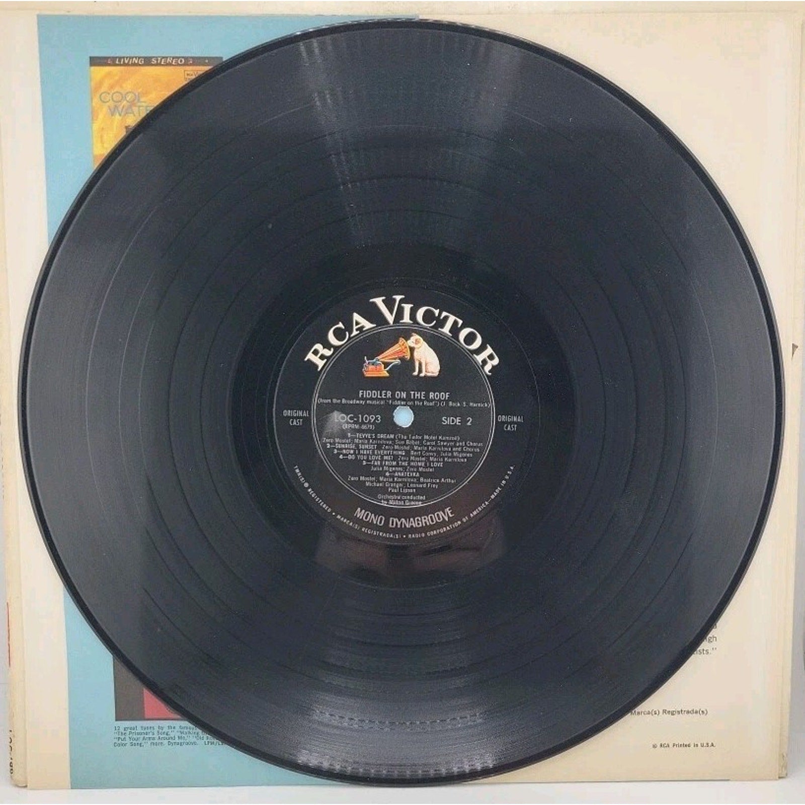 Zero Mostel Fiddler on the Roof Record Album Vinyl LP