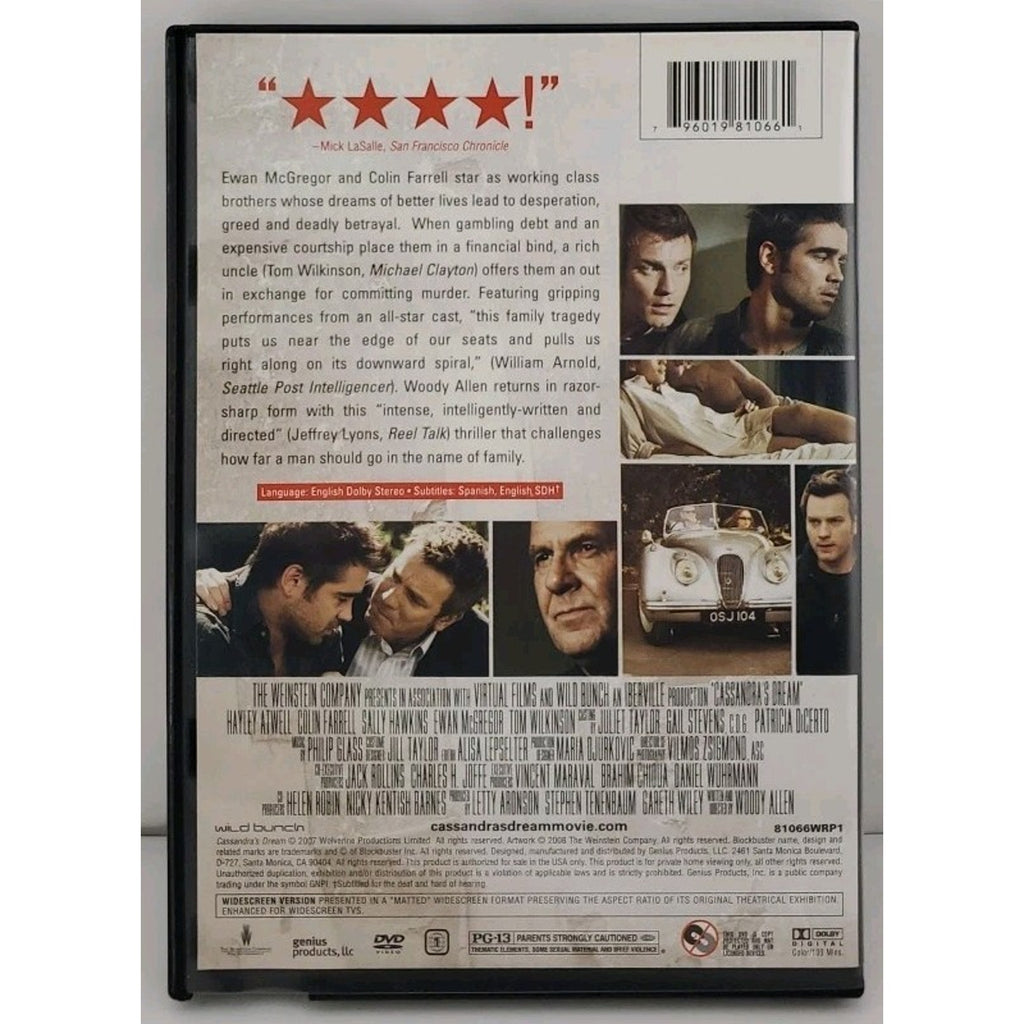 Cassandra's Dream (DVD, 2007) Blockbuster Video Exclusive
