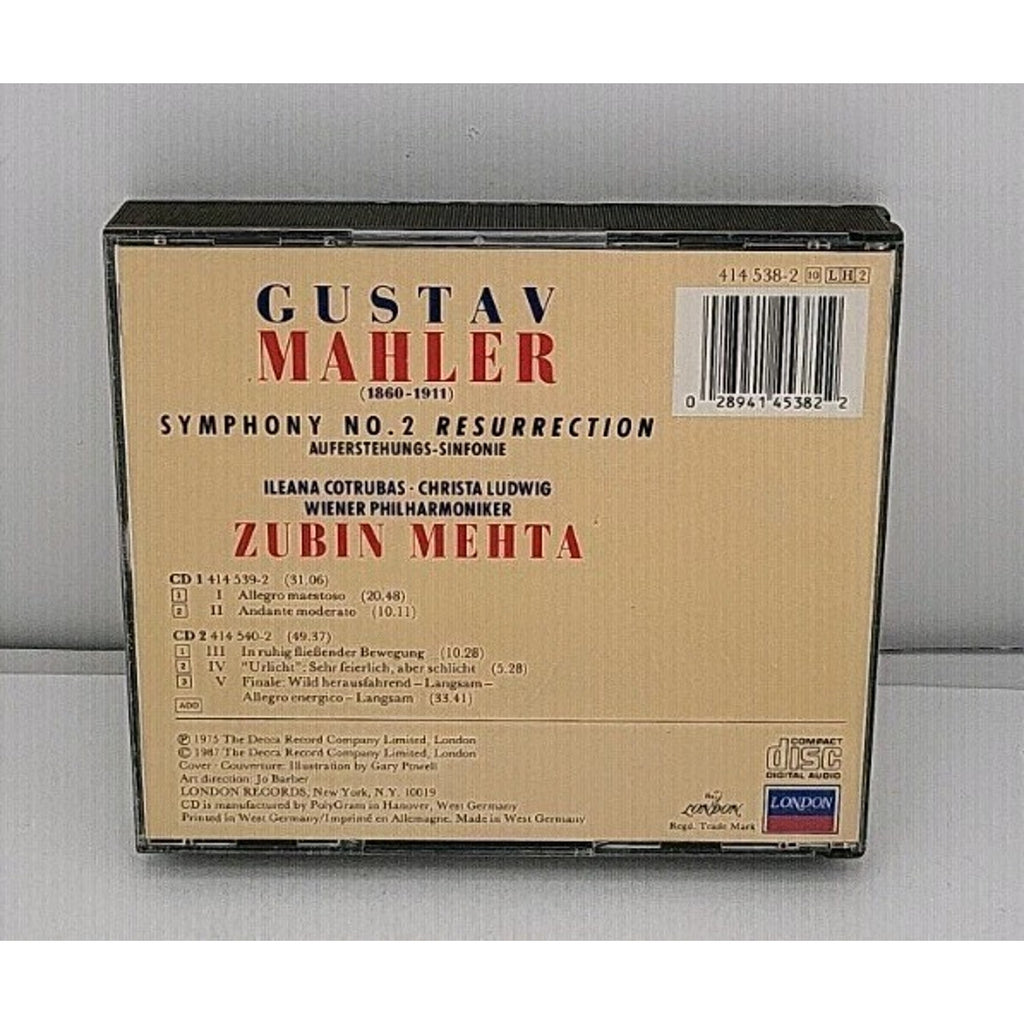 Mahler Symphony No. 2 Resurrection CD