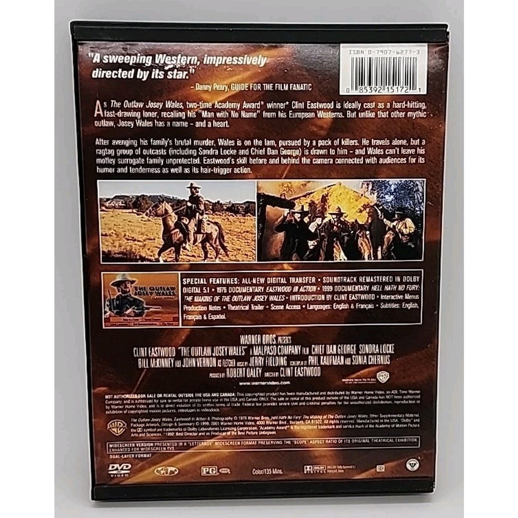 The Outlaw Josey Wales (DVD, 2001, Clint Eastwood Collection)