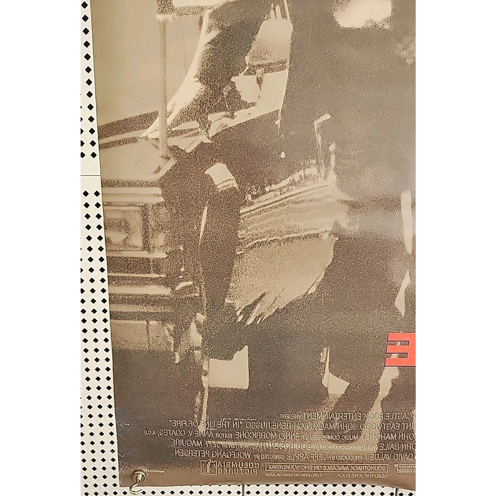 In The Line Of Fire Movie Poster DS 27x40 Original Clint Eastwood Film Rolled