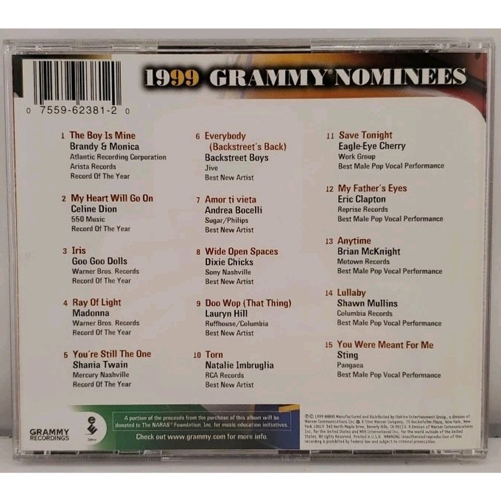 1999 Grammy Nominees-Mainstrea by Various (CD, 1999)