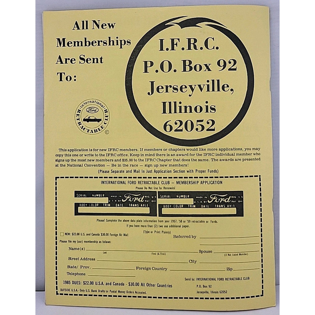 The Skyliner Newsletter - International Retractable Club - July-August 1985...