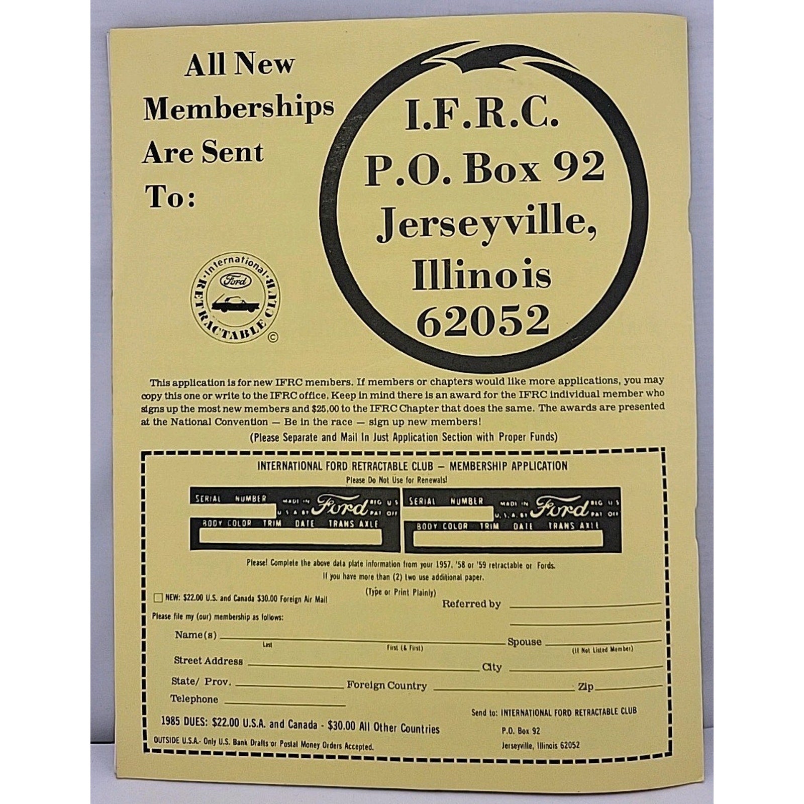 The Skyliner Newsletter - International Retractable Club - July-August 1985...