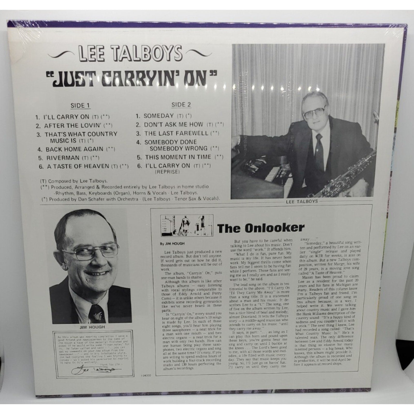 Lee Talboys Just Carryin On (Record)