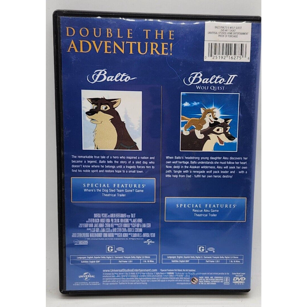 Balto/Balto II (DVD, 2012, 2-Disc Set)