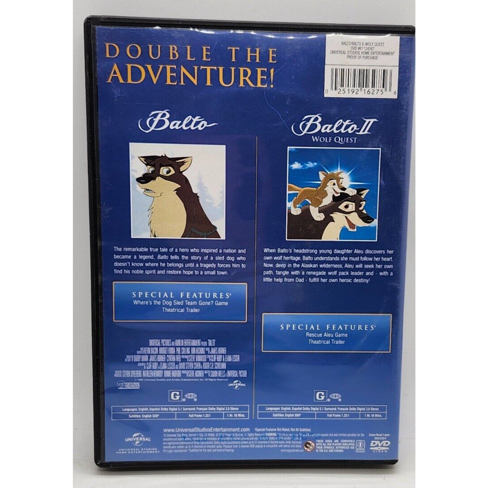 Balto/Balto II (DVD, 2012, 2-Disc Set)