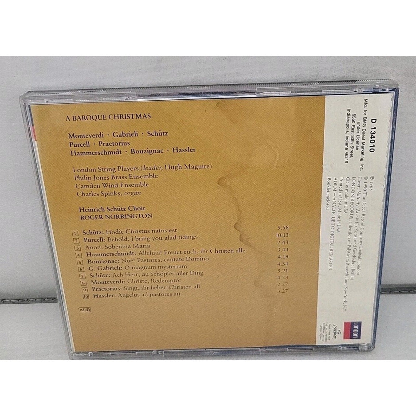 Roger Norrington Heinrich Schutz Choir - A Baroque Christmas - CD