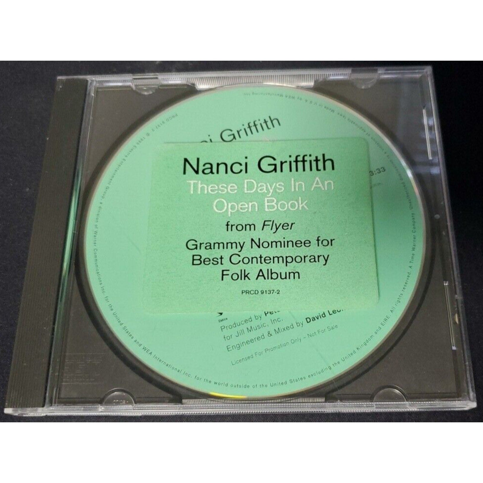 Nanci Griffith These Days In An Open Book CD (PROMO Single)