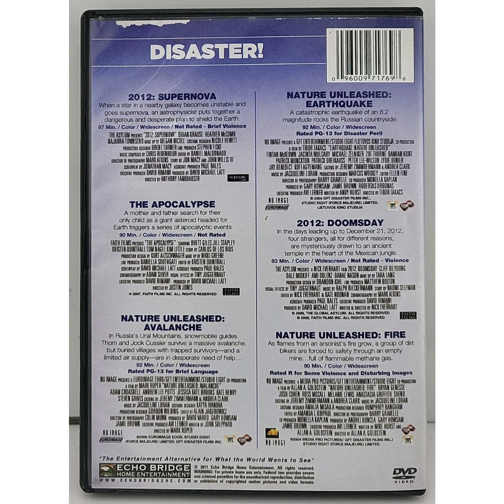 6 Movie Pack: Disaster (DVD, 2011, 2-Disc Set)
